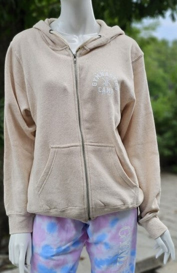 *2024 Oatmeal Zip Up Hoodie